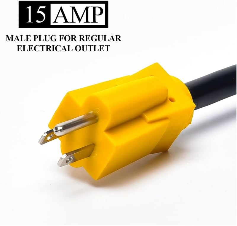CAMPELIFY RV Electrical Power Adapter Cord-15A Male to 50A Female RV Power Cord 12inch 10/3 STW,NEMA 5-15P 15 Amp Plug to 14-50R 50 Amp Receptacle,Rated for 15A/125V,Not for EV Charger(CR1550) - Image 3
